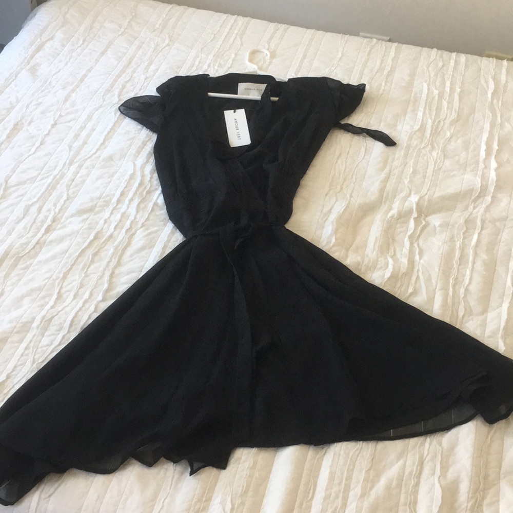 Amour Vert chiffon wrap dress